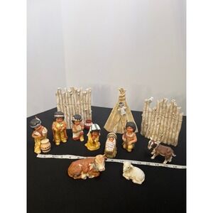 Gregory Perillo Sagebrush Kids Native American Nativity Set 12pc Vague Shadows